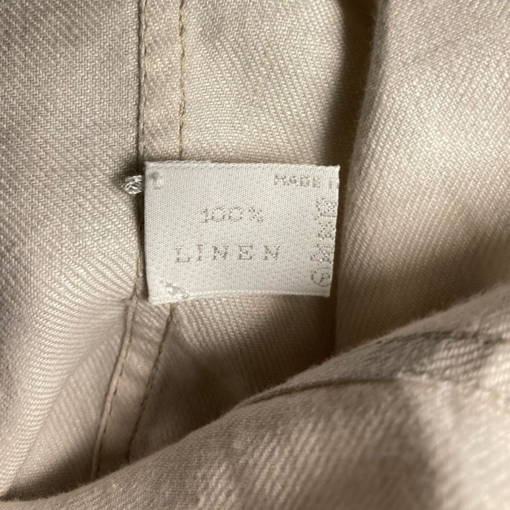 Prada Vest Womens Sz L Cream 100% Linen Button Up Utility Safari Made In Italy - Picture 6 of 9